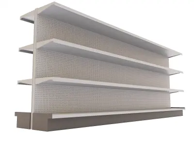 Supermarket Aisles Low-poly 3D model