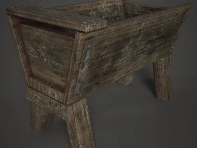 Water Trough Low-poly 3D model