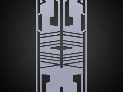Sci-fi Panels Base Mesh Pack Low-poly 3D model