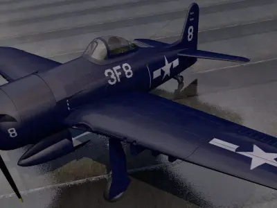 Grumman F8F-1 Bearcat 3D model