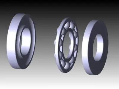 axial bearings Free 3D model