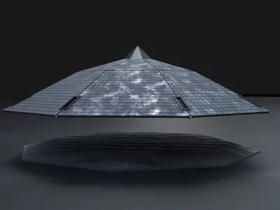 Octagonal UFO 3D model