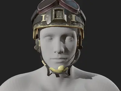 Scifi military helmet ver 2 Low-poly 3D model