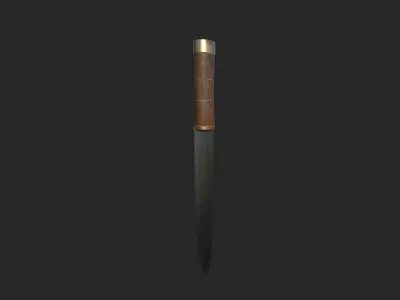 Medieval knife Low-poly 3D model get