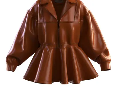 Leather Dress Coat Low-poly 3D model
