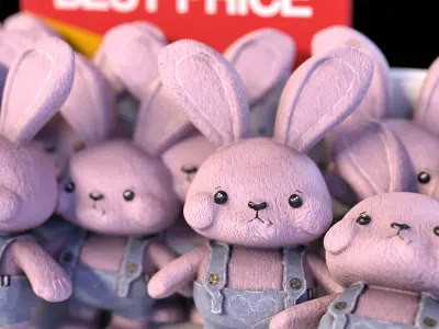 commercial Doll Stand Low-poly 3D model