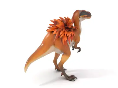 Feathered Dinosaur model pack Low-poly 3D model