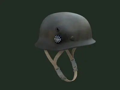 Kuomintang helmet war steel army soldier privat battle people 3D model