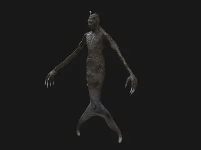 Abyssal monster Low-poly 3D model