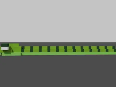 Voxel Snake character for Unity or Animation Low-poly 3D model