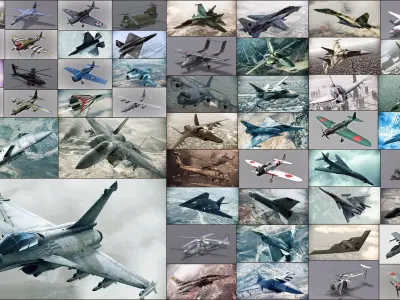 Pack 50 3DModel Aircraft 3D model