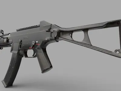 UMP9 GUN Low-poly 3D model