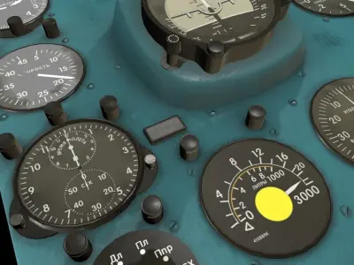 Mi-8MT Mi-17MT Right Panels Board Russian Low-poly 3D model