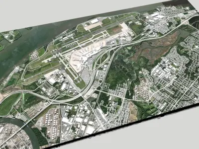  Philadelphia International Airport 3D model