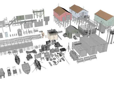 Plan V Arctic Settlement A Multi-Purpose World-Building Kit 3D model