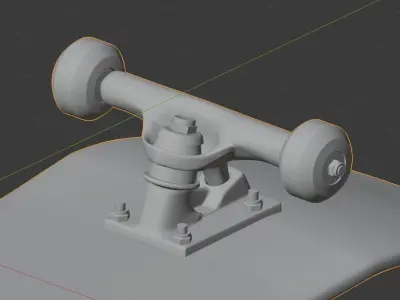 Skateboard for any game engine Low-poly 3D model
