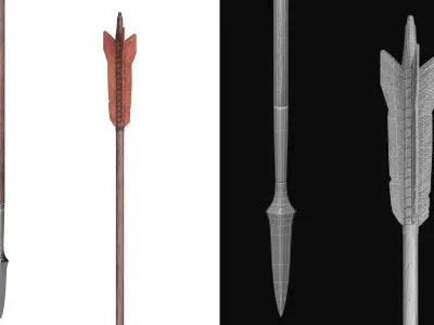 Legolas Mirkwood Bow Low-poly 3D model