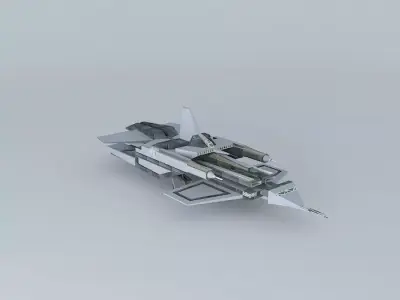Spaceship fighter jet Free 3D model