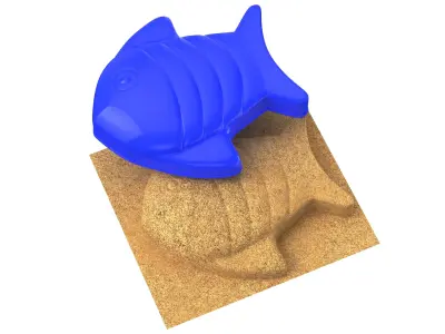 Detailed Fish Sand Toy 3D model
