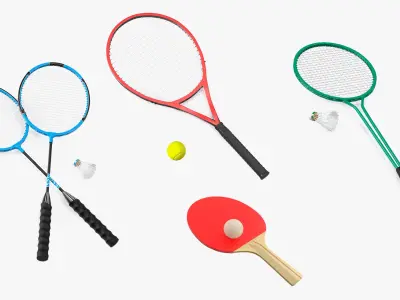 Sport Rackets Collection 2 3D model