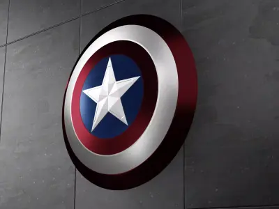Captain America Shield Free 3D model