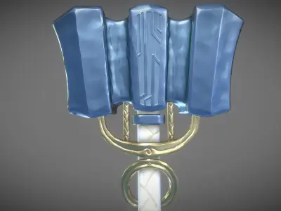 Holy Hammer Low-poly 3D model