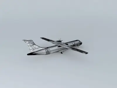 Template Aerospatiale Aeritalia ATR 72 500 Gear Down 3D model