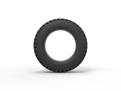 Semi truck tire 4 Scale 1 to 25 3D print model