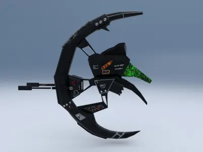 Low Poly Sharpshooter Drone Low-poly 3D model