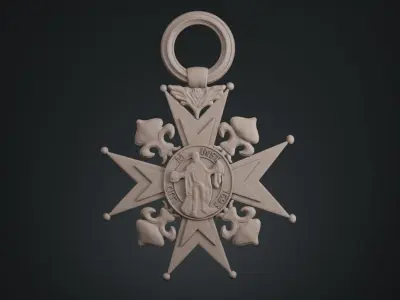 Order of Saint Louis Medal 3D print model