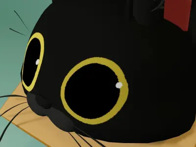 Low Poly Toast Cat Meme Low-poly 3D model