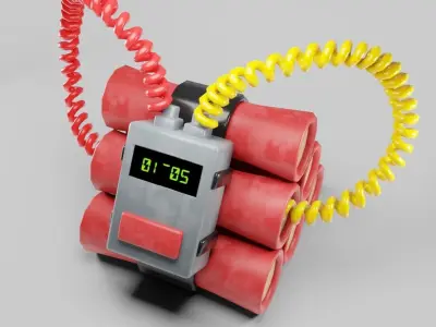 TNT prop Low-poly 3D model