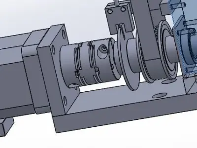 A rotary clamp positioning mechanism device 3D model