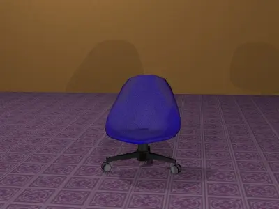 Low poly furniture chair 3D model