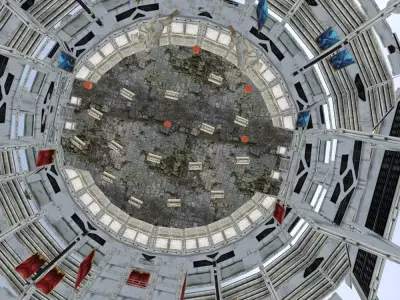 round castle Low-poly 3D model