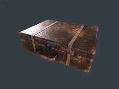 Old Suitcase pbr Low-poly 3D model