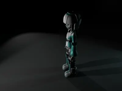 Robotic Girl Free 3D model