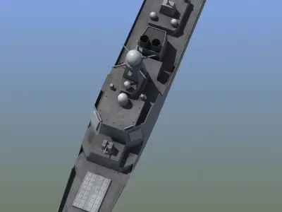 Type052D Destroyer LOD Low-poly 3D model