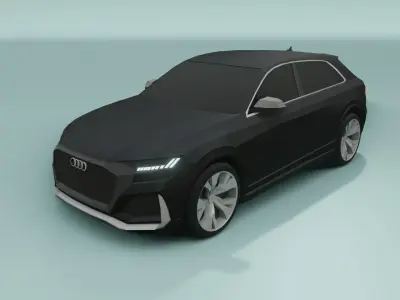 Audi Q8 RS low poly 3D model Low-poly 3D model