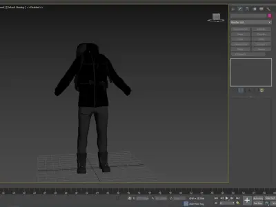 Male Hiking Outfit  Low-poly 3D model