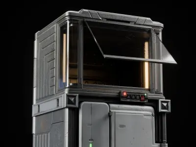 GAME READY CYBERPUNK LOCKER PBR RIGGED Low-poly 3D model