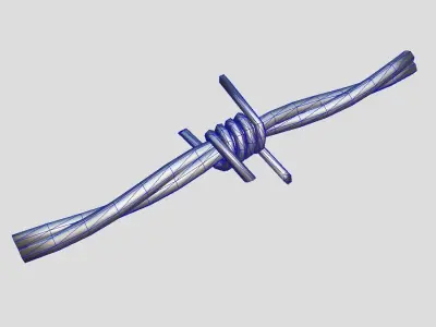 Barbed Wire Low-poly 3D model