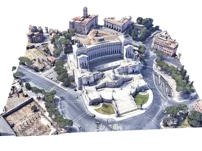 Victor Emmanuel II Monument Low-poly 3D model