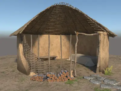 Neolithic structure open 3D model