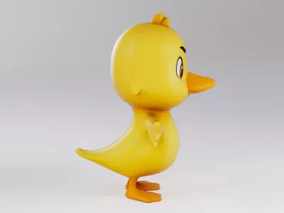 Cartoon Duck 3D model