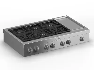 KitchenAid Gas Rangetop KCGC558JSS 3D model