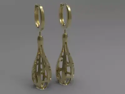 drop earrings 3D print model