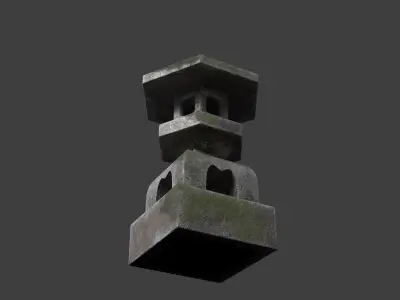 Japanese StoneLantern 3D model
