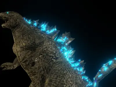 Godzilla 2019 2014 Model Free low-poly 3D model