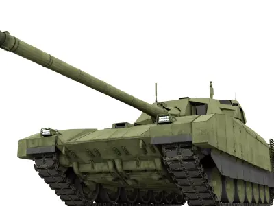 T-14 Armata Game Ready Low-poly 3D model